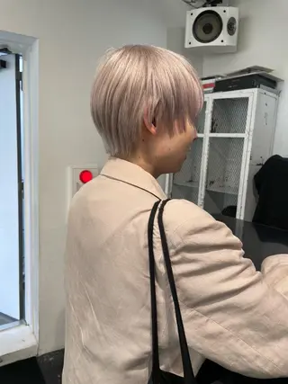 ショート カラー パーマ ヘアアレンジ メンズ キッズ ネイル マツエク・マツパ アイブロウ 艶ハイトーン/ヘア アレンジAYAKAのヘアスタイル