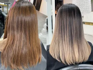 セミロング senjyu GINZA所属・バレイヤージュ/ハイ ライト/庄司鉄平のヘアスタイル