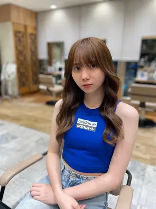 ロング カラー 前髪顔まわりカット 🌈中村海聖のヘアスタイル