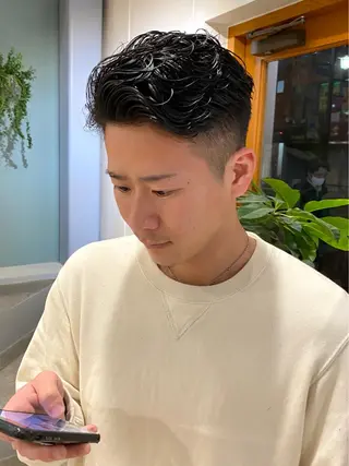 ショート パーマ メンズ 村田 りょうやのヘアスタイル