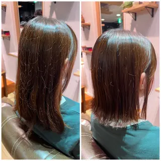 ミディアム ツキダテ ユイのヘアスタイル