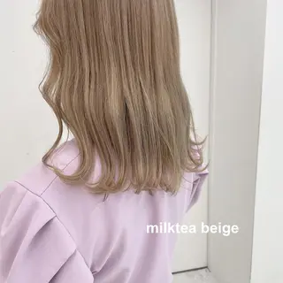 セミロング カラー 💗🤍透明感カラー 🤍💗kanonのヘアスタイル