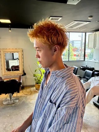 カラー メンズ 金山/メンズパーマ 西村侑真のヘアスタイル