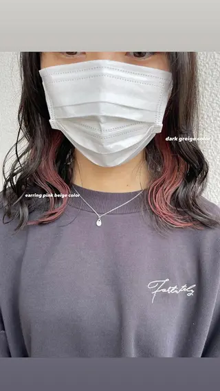 セミロング カラー パーマ ヘアアレンジ メンズ キッズ ネイル マツエク・マツパ 透明感カラー・レイヤ ー🎀amika🎀のヘアスタイル