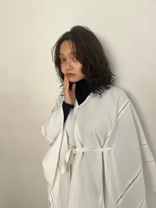 ミディアム 暖色カラー/似合わせ カット/名古屋/辻のヘアスタイル