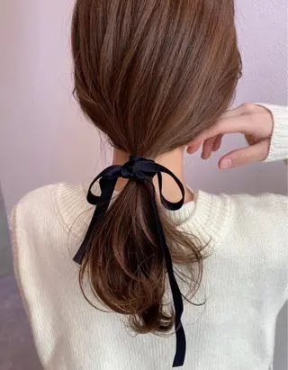 ミディアム カラー 中野 栞里のヘアスタイル