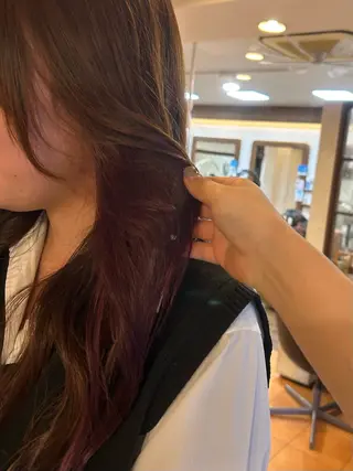 ロング カラー 徳 永のヘアスタイル