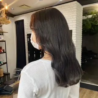 セミロング カラー ヘアアレンジ あおい 🍒暖色カラーのヘアスタイル