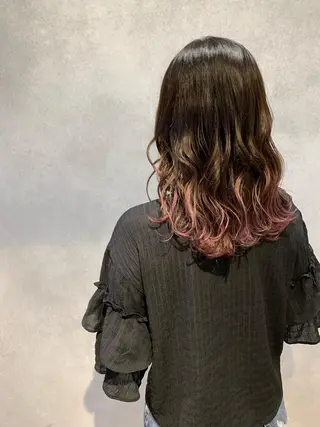 ロング カラー 森田 尚貴のヘアスタイル