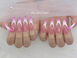 ネイル momo 長さだしのネイルデザイン