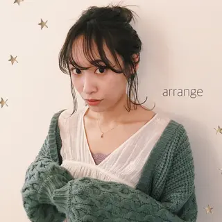 ミディアム ヘアアレンジ salon AKIRA所属・市川 千夏のヘアスタイル