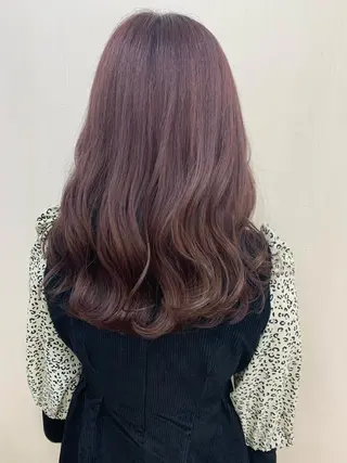 ミディアム カラー ヘアアレンジ きむえり/髪質改善 /セット/カラーのヘアスタイル