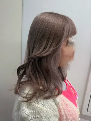 セミロング カラー ヘアアレンジ 小西海青 ✨モデル様募集✨️のヘアスタイル