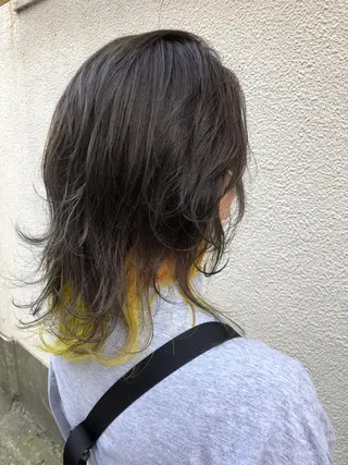 ミディアム カラー ヨシダ トオルのヘアスタイル