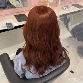 セミロング カラー ヘアアレンジ ピンク・ベージュ🩰 カラー🫧とらのヘアスタイル