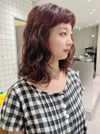 ミディアム パーマ 原宿パーマ kazuのヘアスタイル