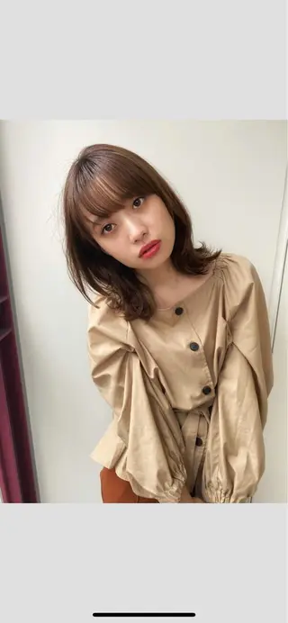 ミディアム カラー ボブ、ミディアム得意 🤍Emmy🤍のヘアスタイル