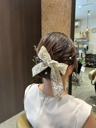 ロング ヘアアレンジ 染谷 菜摘のヘアスタイル