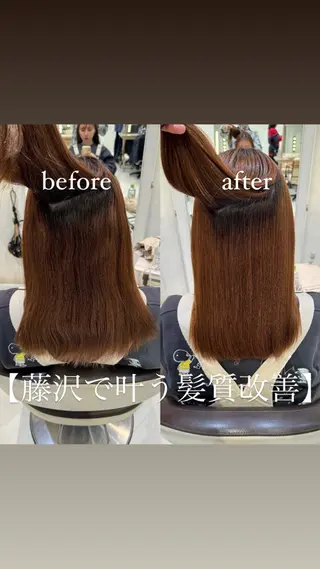 セミロング パーマ 艶カラー/暖色カラー /透明感/ryutoのヘアスタイル