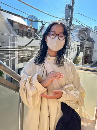 ミディアム ハイトーンNo.1✨ パーマ✨イマイタツヤのヘアスタイル