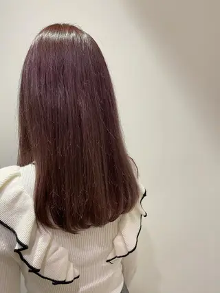 セミロング カラー ヘアアレンジ 福壽 優奈のヘアスタイル