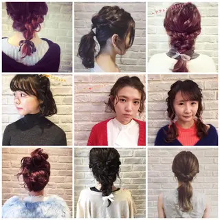 ミディアム カラー パーマ ヘアアレンジ la fith所属・rico_by ヘアとアイブロウのヘアスタイル