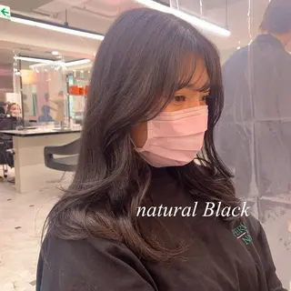 セミロング カラー ネイル マツエク・マツパ 透明感カラー/推しカ ラー☁️JURAのヘアスタイル