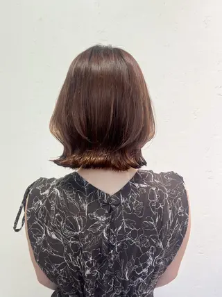 ミディアム コテ巻き風パーマ SHONOのヘアスタイル