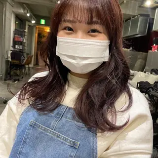 ミディアム カラー ボブヘアカット Rikapi❤️のヘアスタイル