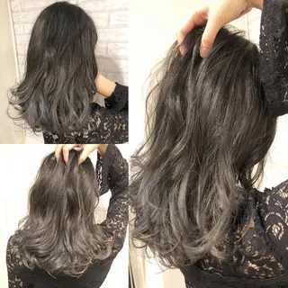 ミディアム カラー JILBLAN京都 ショート/ハイライトのヘアスタイル