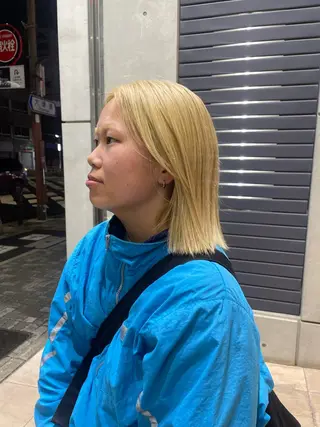 ミディアム アイブロウリフト パーマモデル/はなのヘアスタイル