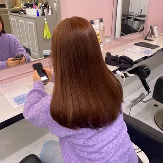 ロング カラー 透明感ベージュカラー 🪞上野🪞AIのヘアスタイル