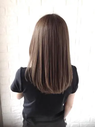 セミロング カラー エイジングケア特化 美容師✂️山崎竜二のヘアスタイル