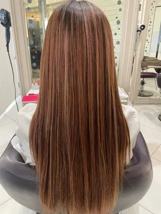 ロング ちぐさ/暖色/ ワンカラー🤍のヘアスタイル