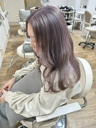 ロング カラー ヘアアレンジ 梅田/寒色カラー/ まほのヘアスタイル