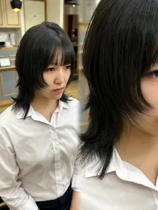 ショート ブリーチなしWカラー /レイヤー/セイナのヘアスタイル