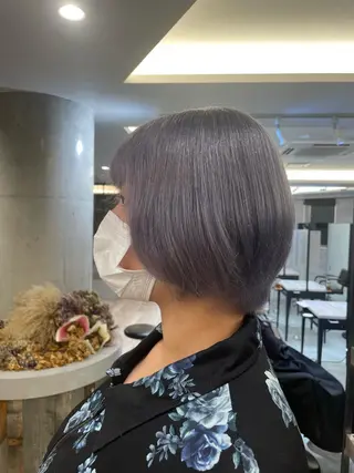 ミディアム ♡似合わせハイトーン ♡maiのヘアスタイル