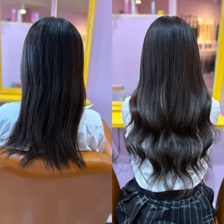 セミロング チビ編み込みエクステ どぅ〜す/YUIのヘアスタイル