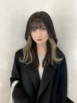 カラー nehus nagaoka所属・🖤複雑履歴ブリーチ Mizuki 🖤のヘアスタイル