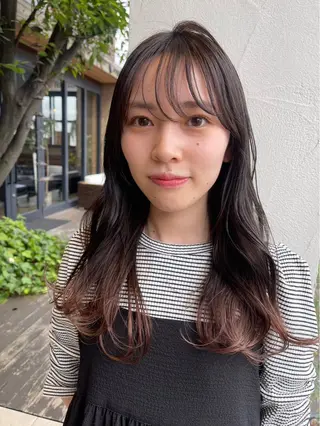 セミロング カラー 梨子🐣艶カラー🌈 ダメージレス💖のヘアスタイル