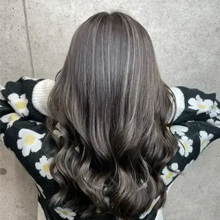 ロング カラー メンズパーマ🔵 ハイトーン✨原田慎也のヘアスタイル