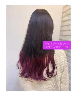 セミロング YASU🍎CUT 赤系カラー/ヘアケアのヘアスタイル