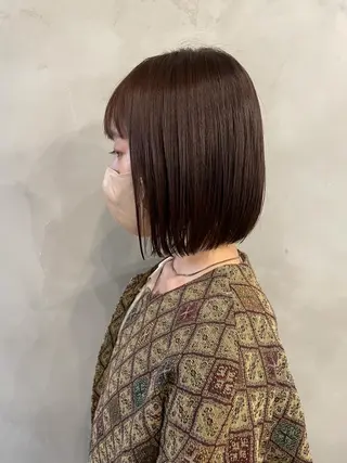 ミディアム カラー パーマ ♡トップスタイリス ト/美髪矯正hinaのヘアスタイル