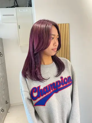 ロング カラー ヘアアレンジ スズキ シオリのヘアスタイル