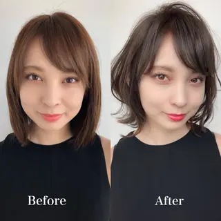 ミディアム カラー レイヤー×髪質改善✨ 渋谷/佐藤侑哉のヘアスタイル