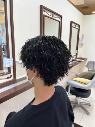 ショート パーマ メンズ AROH  men's cut&men's perm 船橋店所属・🧊メンズ特化🧊 高木航希のヘアスタイル