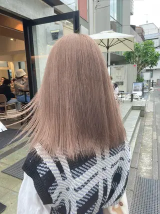 ミディアム カラー ザクザクレイヤー 🍀/ブリーチ/小田のヘアスタイル