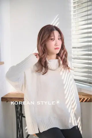 セミロング 本場の韓国ヘア 🇰🇷チ・ヨンジュのヘアスタイル