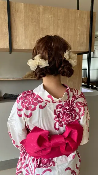 ミディアム ヘアアレンジ 岩田 /ヘアアレンジのヘアスタイル