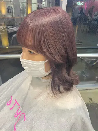 ミディアム カラー 💗💗韓国レイヤー yu-ki💗💗のヘアスタイル